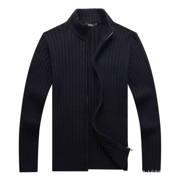 men's cotton mandarin collar cardigan zipper solid autumn winter warm slim fit long sleeve knitted casual hombre sweater pull, White;black
men's cotton mandarin collar cardigan zipper solid autumn winter warm slim fit long sleeve knitted casual hombre sweater pull, White;black