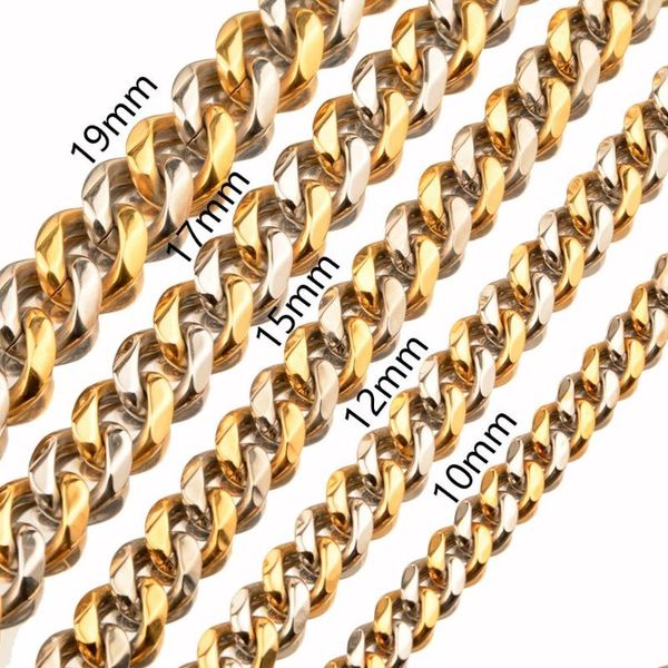 chains 10/12/15/17/19mm wide cool biker men stainless steel polishing gold curb cuban link chain bracelet or necklace 7-32inch, Silver
chains 10/12/15/17/19mm wide cool biker men stainless steel polishing gold curb cuban link chain bracelet or necklace 7-32inch, Silver