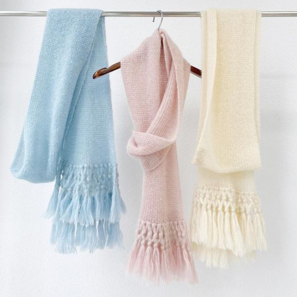 women's autumn and winter three-color scarf, Blue;gray
women's autumn and winter three-color scarf, Blue;gray