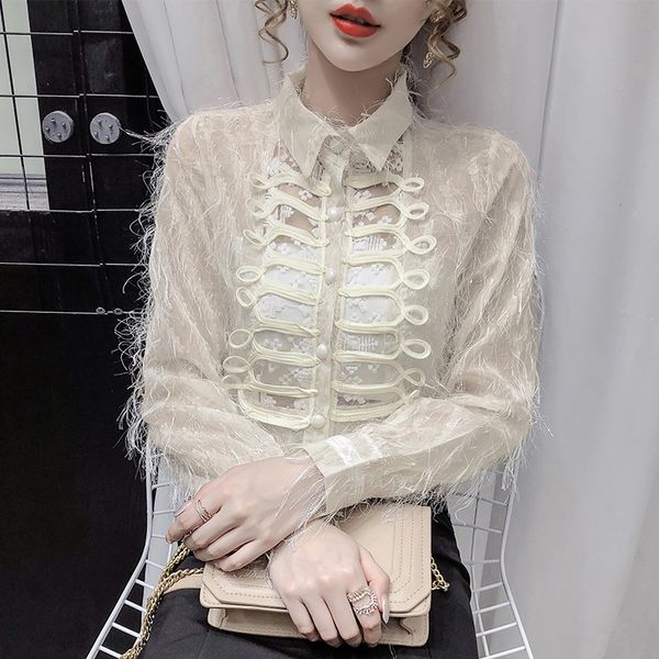 coigarsam chiffon shirt womens new spring patchwork loose tassel women shirts white black apricot 6935
coigarsam chiffon shirt womens new spring patchwork loose tassel women shirts white black apricot 6935