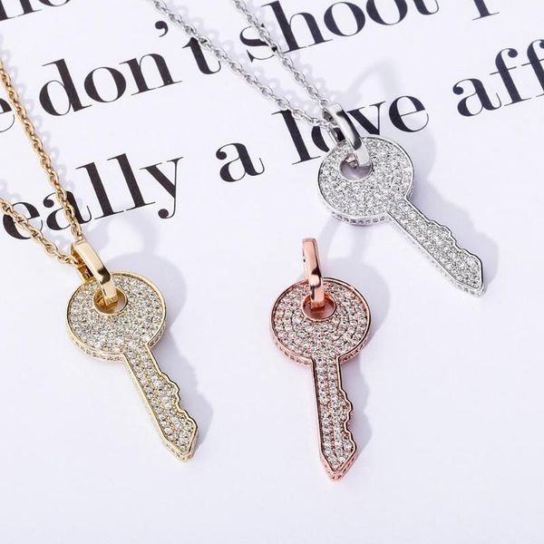 hip hop jewelry key pendant necklace iced out bling cubic zircon chain necklace gift for men, Silver
hip hop jewelry key pendant necklace iced out bling cubic zircon chain necklace gift for men, Silver
