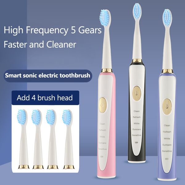 new sonic electric toothbrush soft brush automatic 5 clean mode ipx7 waterproof usb charging oral care whitening healthy teeth
new sonic electric toothbrush soft brush automatic 5 clean mode ipx7 waterproof usb charging oral care whitening healthy teeth