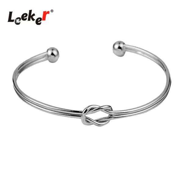 leeker personality design tie a knot open cross bangle for women rose gold silver color statement jewelry 303 lk9, Black
leeker personality design tie a knot open cross bangle for women rose gold silver color statement jewelry 303 lk9, Black