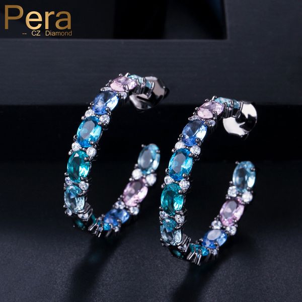 hoop & huggie pera oval light bule cubic zirconia crystal black gold rainbow mystic big circle round earrings jewelry for women e409, Golden;silver 
hoop & huggie pera oval light bule cubic zirconia crystal black gold rainbow mystic big circle round earrings jewelry for women e409, Golden;silver
