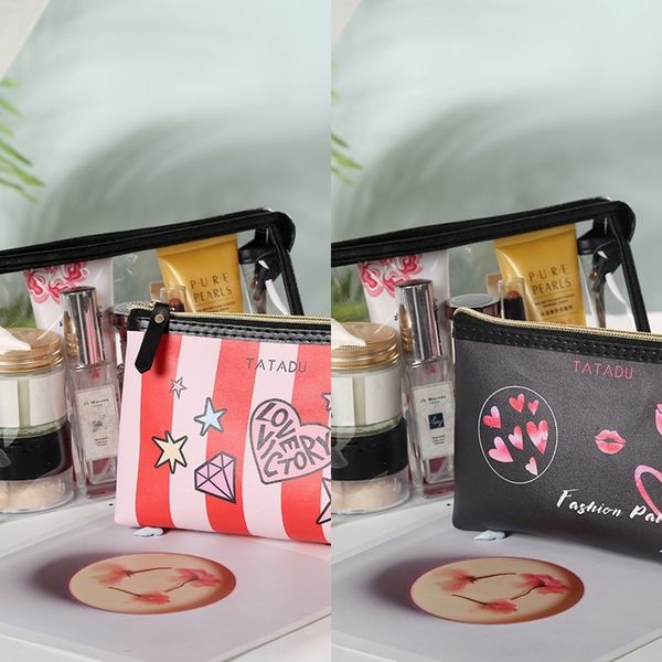 japanese and korean new spray-painted striped two-piece set women's transparent pvc storage bagcosmetic bag cosmetic bagstorage bag set
japanese and korean new spray-painted striped two-piece set women's transparent pvc storage bagcosmetic bag cosmetic bagstorage bag set