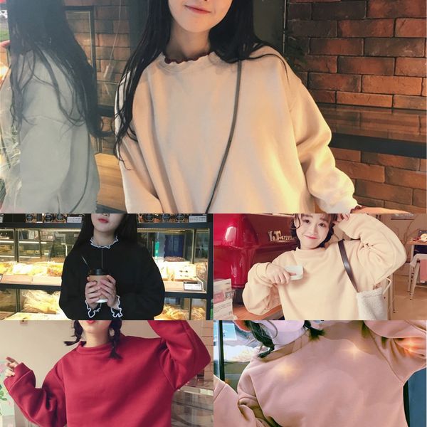 2020 autumn new base long sleeve coat for female coat sweater students loose all-match solid color short sweater for female trendy cwhhe cwh, Black
2020 autumn new base long sleeve coat for female coat sweater students loose all-match solid color short sweater for female trendy cwhhe cwh, Black