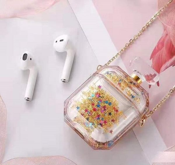 luxury quicksand perfume bottle headphone cover with chain for airpods 1/2 bluetooth wireless headset pc hard case earphone accessories
luxury quicksand perfume bottle headphone cover with chain for airpods 1/2 bluetooth wireless headset pc hard case earphone accessories