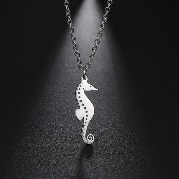 cazador seahorse pendant necklace animal necklace stainless steel chain for women cute party gift jewelry, Silver
cazador seahorse pendant necklace animal necklace stainless steel chain for women cute party gift jewelry, Silver