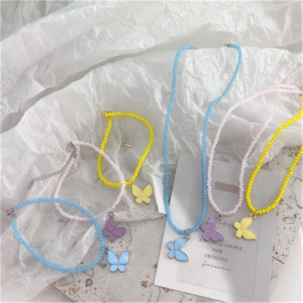 korean fashion sweet cute imitation pearl acrylic resin butterfly pendant beaded necklace for women statement party jewelry gift, Silver
korean fashion sweet cute imitation pearl acrylic resin butterfly pendant beaded necklace for women statement party jewelry gift, Silver