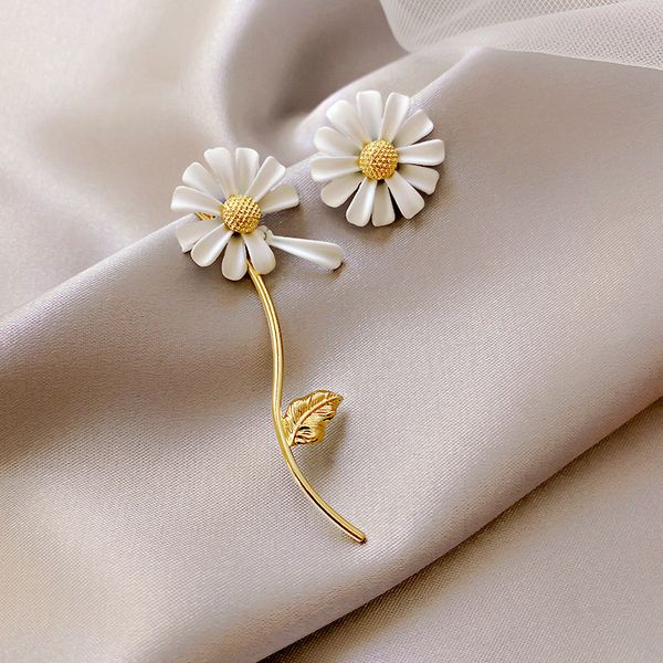 fyuan korean style asymmetry earrings for women white daisy drop earrings weddings engagement jewelry gifts, Silver
fyuan korean style asymmetry earrings for women white daisy drop earrings weddings engagement jewelry gifts, Silver