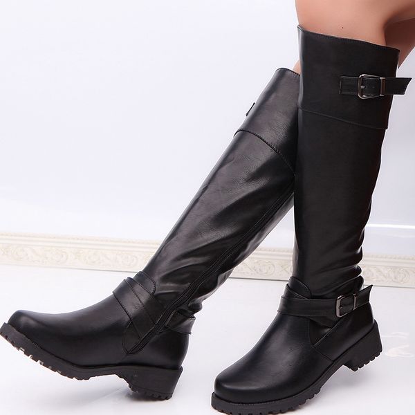 platform autumn winter knee high boots fashion belt buckle women shoes woman riding boots feetwear plus size 35-43, Black
platform autumn winter knee high boots fashion belt buckle women shoes woman riding boots feetwear plus size 35-43, Black