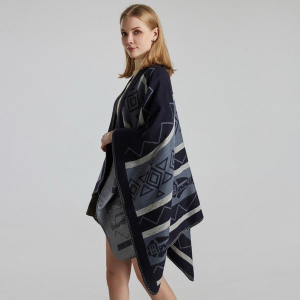 hijab limited women polyester acrylic geometric winter 2020 new autumn and winter warm thickened women's cape, Blue;gray
hijab limited women polyester acrylic geometric winter 2020 new autumn and winter warm thickened women's cape, Blue;gray