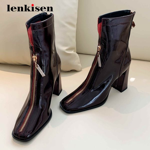 boots lenkisen fashion zipper decorations high street modern catwalk square toe super heel mature ankle l20, Black
boots lenkisen fashion zipper decorations high street modern catwalk square toe super heel mature ankle l20, Black