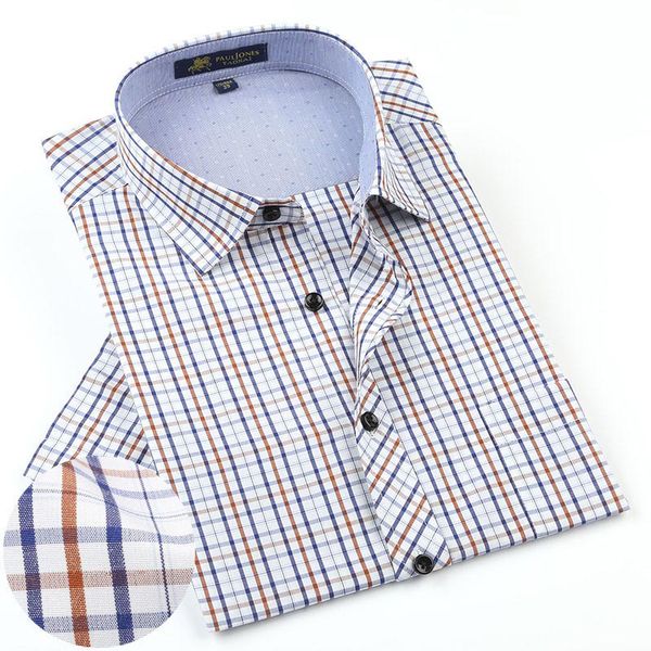 men's casual shirts 2021 men fashion short sleeve plaid shirt soft comfortable male social business dress brand regular fit clothes, White;black
men's casual shirts 2021 men fashion short sleeve plaid shirt soft comfortable male social business dress brand regular fit clothes, White;black