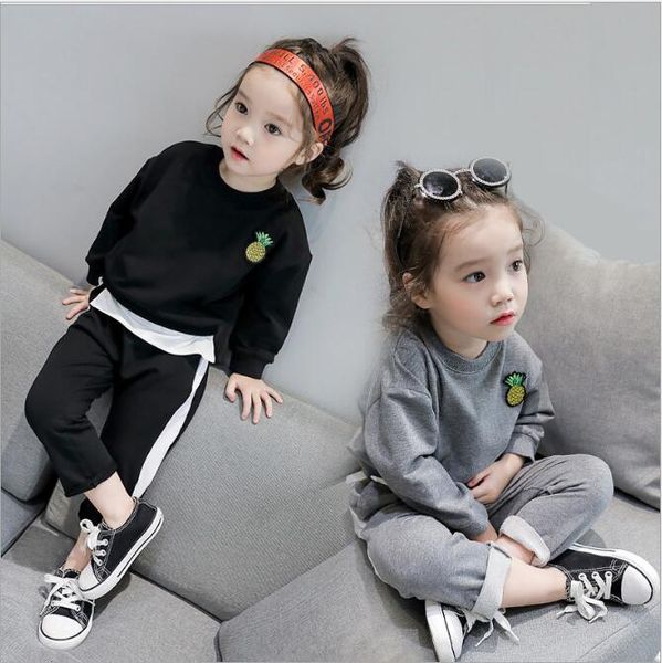 retail spring autumn children's clothing suits pineapple hoodies + pants children tracksuit girls kg-303, White
retail spring autumn children's clothing suits pineapple hoodies + pants children tracksuit girls kg-303, White