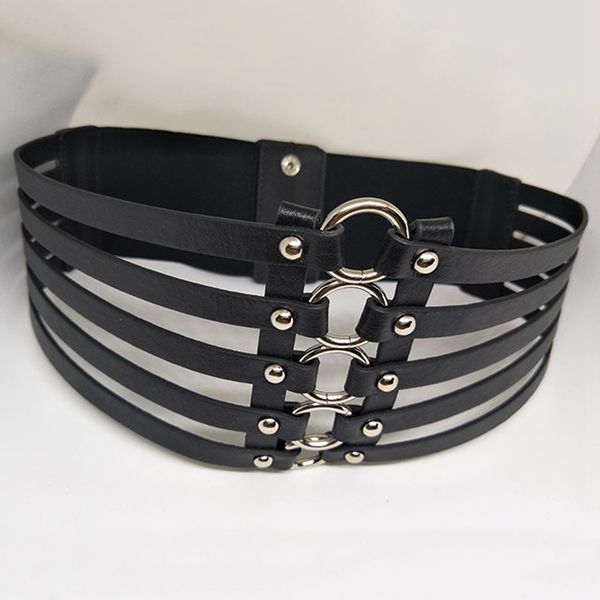 women metal wide belt hollow leather girl belt alloy elastic lady multilayer belts vintage leather strap buckle, Black;brown
women metal wide belt hollow leather girl belt alloy elastic lady multilayer belts vintage leather strap buckle, Black;brown