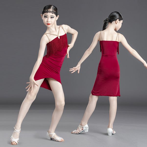 stage wear latin dance dress for girls children salsa tango ballroom dancing competition costumes kids practice clothing, Black;red
stage wear latin dance dress for girls children salsa tango ballroom dancing competition costumes kids practice clothing, Black;red