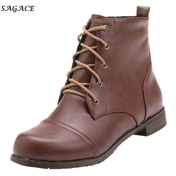 sagace boots men 2020 square heel lace-up ankle bare boots men women couple autumn winter round toe leather, Black
sagace boots men 2020 square heel lace-up ankle bare boots men women couple autumn winter round toe leather, Black