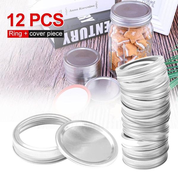 storage bottles & jars 12 pcs/set canning lids regular mouth mason jar proof air tight solid caps home tools
storage bottles & jars 12 pcs/set canning lids regular mouth mason jar proof air tight solid caps home tools