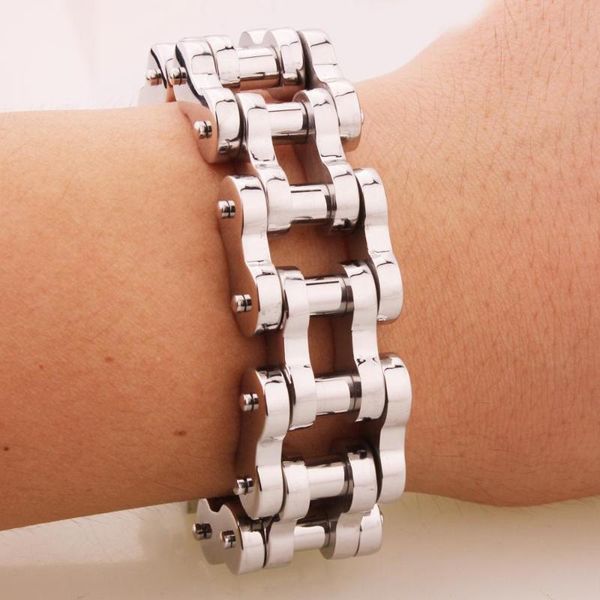 link, chain fashion cool bracelet for men 316l stainless steel biker bicycle link hiphop jewelry 18/22mm 9 inch, Black
link, chain fashion cool bracelet for men 316l stainless steel biker bicycle link hiphop jewelry 18/22mm 9 inch, Black