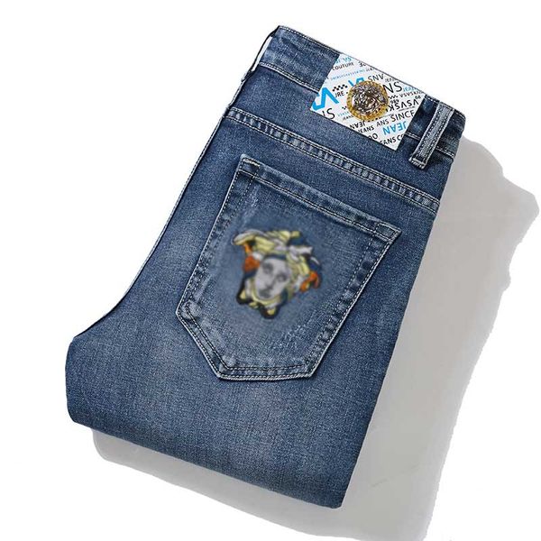 mens jeans men straight slim elastic jeans mens casual biker male stretch denim trouser classic pants, Blue
mens jeans men straight slim elastic jeans mens casual biker male stretch denim trouser classic pants, Blue