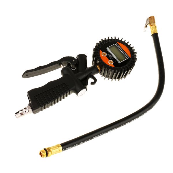 car vehicles digital tire pressure gauge inflator with air chuck and hose