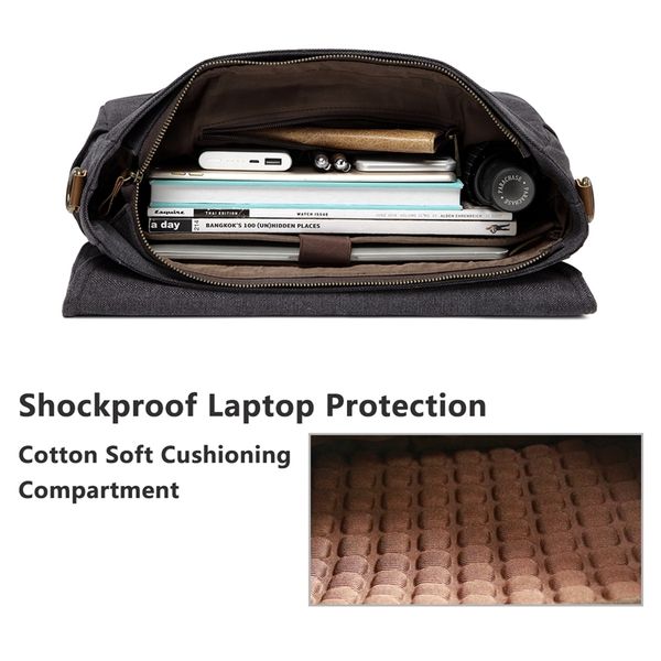 vaschy messenger bag for men vintage water resistant waxed canvas 15.6 inch lapbriefcase padded shoulder bag for men women 200918
vaschy messenger bag for men vintage water resistant waxed canvas 15.6 inch lapbriefcase padded shoulder bag for men women 200918
