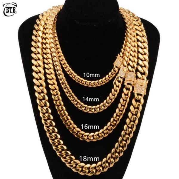 hip hop 8/10/12/14/16/18mm men cuban miami chain necklace stainless steel rhinestone clasp iced out gold casting chain necklaces, Silver
hip hop 8/10/12/14/16/18mm men cuban miami chain necklace stainless steel rhinestone clasp iced out gold casting chain necklaces, Silver