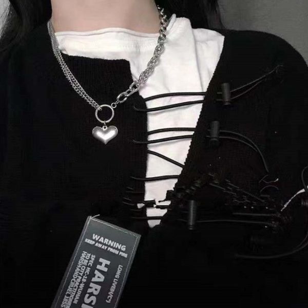 punk egirl ретро форме сердца ожерелье цепи пара моды streetwear harajuku кулон ожерелья для женщин мужчины шарм ювелирные изделия, Silver
punk egirl ретро форме сердца ожерелье цепи пара моды streetwear harajuku кулон ожерелья для женщин мужчины шарм ювелирные изделия, Silver