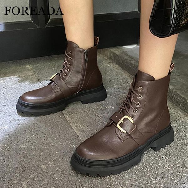 boots foreada motorcycle woman real leather ankle zip flat platform shoes buckle lace up short ladies brown size 40, Black
boots foreada motorcycle woman real leather ankle zip flat platform shoes buckle lace up short ladies brown size 40, Black