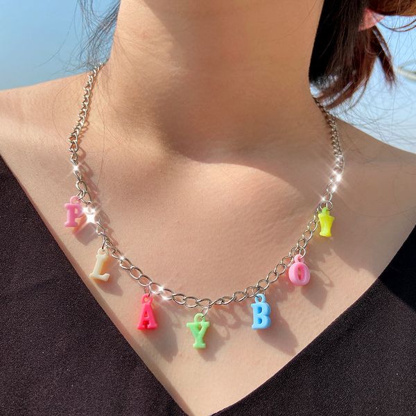 flatfoosie korea sweet cute letter pendant necklaces simple silver color long chain necklace girls fashion creative jewelry gift
flatfoosie korea sweet cute letter pendant necklaces simple silver color long chain necklace girls fashion creative jewelry gift