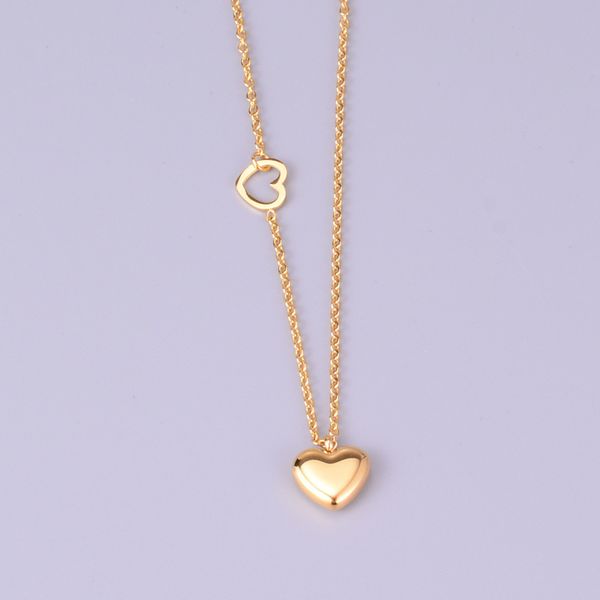 simple short clavicle chain heart-shaped pendant titanium steel gold-plated necklace gift for women's, Silver
simple short clavicle chain heart-shaped pendant titanium steel gold-plated necklace gift for women's, Silver