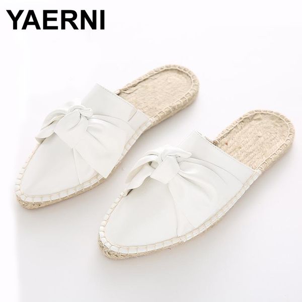 yaerni summer women outside butterfly-knot pu casual shoes bow lazy flat handmade straw shoes linen rope soled slippers, Black
yaerni summer women outside butterfly-knot pu casual shoes bow lazy flat handmade straw shoes linen rope soled slippers, Black
