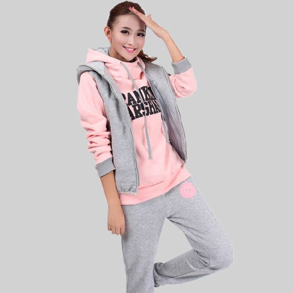 women's tracksuits three piece tracksuit set casual autumn winter women fleece thick warm 3 3xl plus size hoodies vest coat long pants, Gray
women's tracksuits three piece tracksuit set casual autumn winter women fleece thick warm 3 3xl plus size hoodies vest coat long pants, Gray