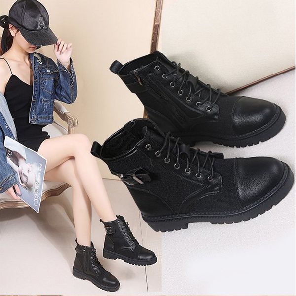 boots women ankle lace up metal buckle sewing pu leather ladies shoes female fashion platform motorcycle 2021 comfortable, Black
boots women ankle lace up metal buckle sewing pu leather ladies shoes female fashion platform motorcycle 2021 comfortable, Black