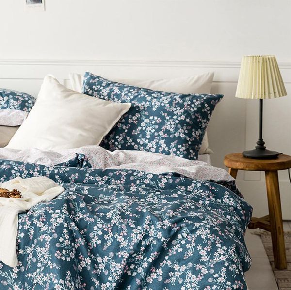 cute pastoral blue flower bedding set, twin full king cotton single double home textile bed sheet pillow case quilt cover
cute pastoral blue flower bedding set, twin full king cotton single double home textile bed sheet pillow case quilt cover