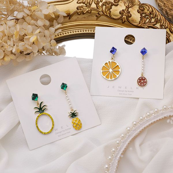 2020 korean new trendy fruit pineapple lemon square crystal asymmetric long drop earrings for women fashion dangle pendientes, Silver
2020 korean new trendy fruit pineapple lemon square crystal asymmetric long drop earrings for women fashion dangle pendientes, Silver