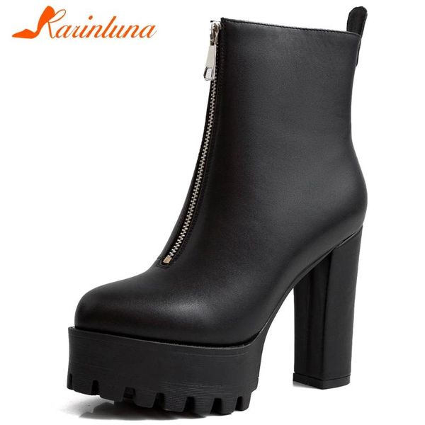 karin new brand big size 43 women shoes square thick high 12 cm heels round toe platform solid ankle female boots, Black
karin new brand big size 43 women shoes square thick high 12 cm heels round toe platform solid ankle female boots, Black