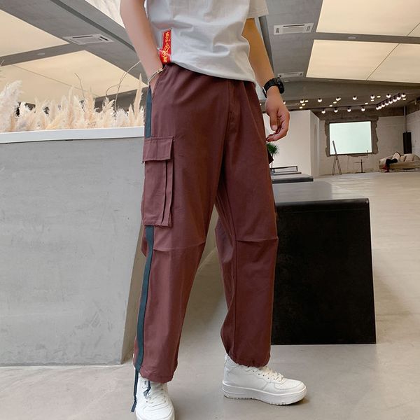 2020 spring and autumn new youth popular american men's solid color multi-pocket overalls fashion casual straight-leg pants, Black
2020 spring and autumn new youth popular american men's solid color multi-pocket overalls fashion casual straight-leg pants, Black