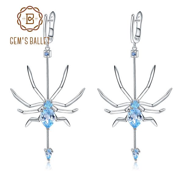 gem's ballet natural sky blue z spider earrings 925 sterling sliver vintage gothic punk drop earrings for women fine jewelry 200921, Silver
gem's ballet natural sky blue z spider earrings 925 sterling sliver vintage gothic punk drop earrings for women fine jewelry 200921, Silver