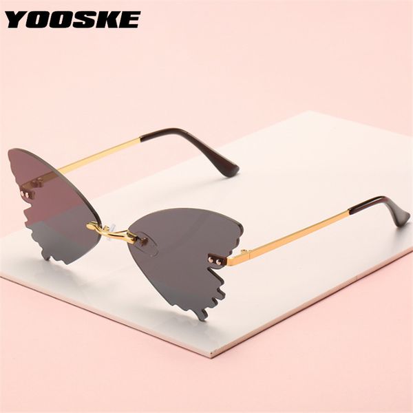 sunglasses yooske vintage butterfly women men fashion frameless sun glasses female trending party cat eye mirror eyewear uv400, White;black
sunglasses yooske vintage butterfly women men fashion frameless sun glasses female trending party cat eye mirror eyewear uv400, White;black