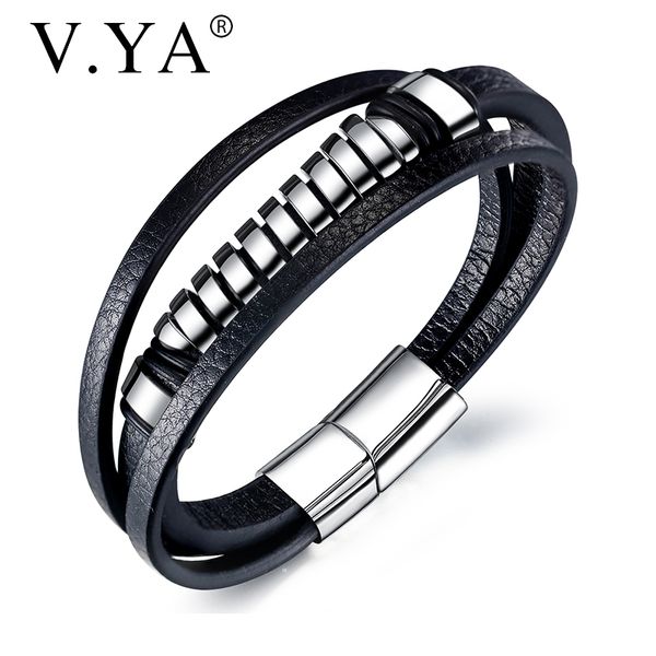 charm bracelets v.ya stainless steel bracelet fashion black leather friends family member birthday present, Golden;silver
charm bracelets v.ya stainless steel bracelet fashion black leather friends family member birthday present, Golden;silver