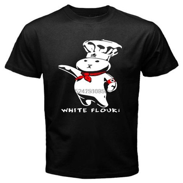 new white dough flour parody funny men black t-shirt size s-3xl