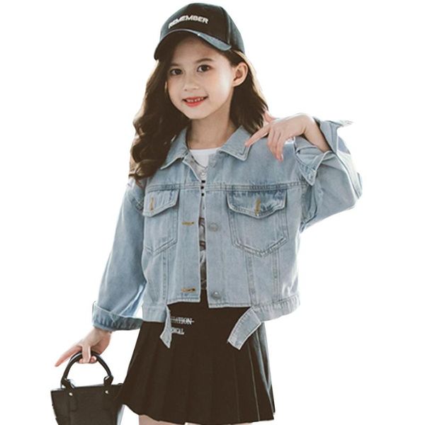 girls denim jacket solid color girls coats outerwear spring autumn jacket girl casual style winter kids clothes 6 8 10 12 14, Blue;gray
girls denim jacket solid color girls coats outerwear spring autumn jacket girl casual style winter kids clothes 6 8 10 12 14, Blue;gray