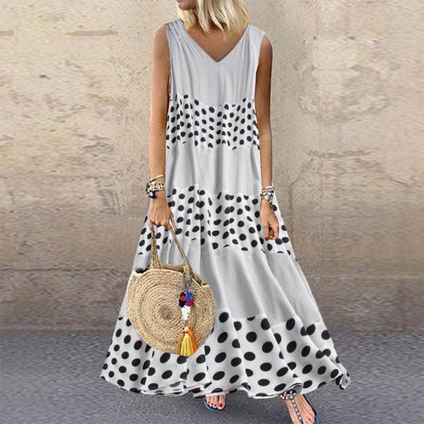 casual dresses bohemian polka dot printed midi dress women's patchwork sundress fashion v neck sarafans vestido plus size party robe fe, Black;gray
casual dresses bohemian polka dot printed midi dress women's patchwork sundress fashion v neck sarafans vestido plus size party robe fe, Black;gray
