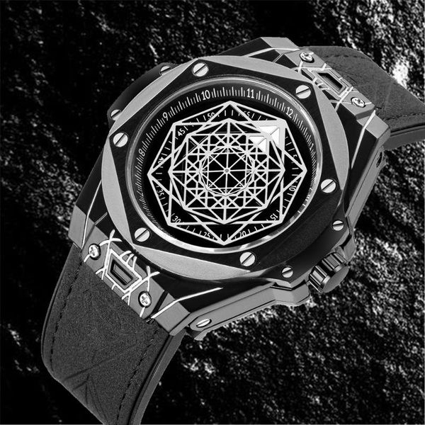 wristwatches 2021 relogio masculino man sports watch multilateral 3d design mens rubber strap big dial male clock, Slivery;brown
wristwatches 2021 relogio masculino man sports watch multilateral 3d design mens rubber strap big dial male clock, Slivery;brown