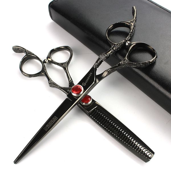 black professional hairdressing scissors 6.0 inch 440c cutting shears japanese hair salon hair styling to thinning scissors set
black professional hairdressing scissors 6.0 inch 440c cutting shears japanese hair salon hair styling to thinning scissors set