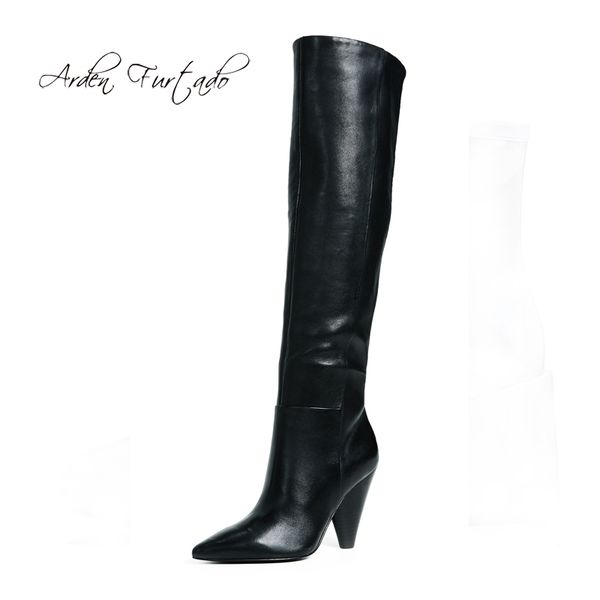 arden furtado pleated winter pointed toe fashion cone heels 8cm slip on genuine leather small size 31 32 33 knee high boots new, Black
arden furtado pleated winter pointed toe fashion cone heels 8cm slip on genuine leather small size 31 32 33 knee high boots new, Black