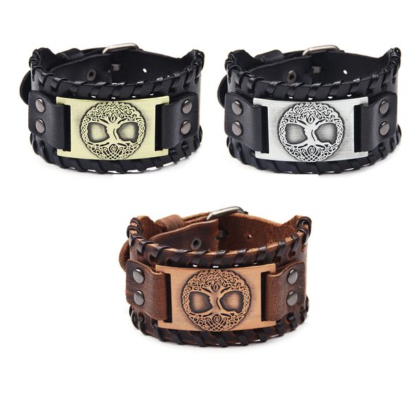 cowhide men bracelets homme tree charm leather retro wide alloy steel vintage pin buckle mens jewelry old fashion accessories, Golden;silver
cowhide men bracelets homme tree charm leather retro wide alloy steel vintage pin buckle mens jewelry old fashion accessories, Golden;silver