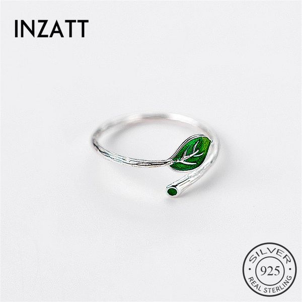 inzareal 925 sterling silver minimalist green enamel leaf adjustable ring fine jewelry for women anniversary party gift, Golden;silver
inzareal 925 sterling silver minimalist green enamel leaf adjustable ring fine jewelry for women anniversary party gift, Golden;silver